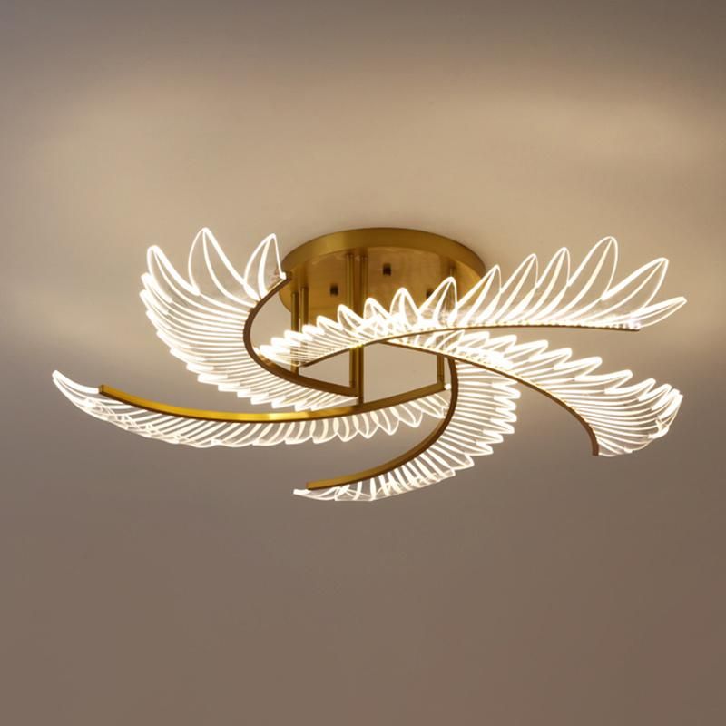 Modern Simple Ceiling Light Luxury Creative Copper Bedroom Light Warm Romantic Nordic Lamp