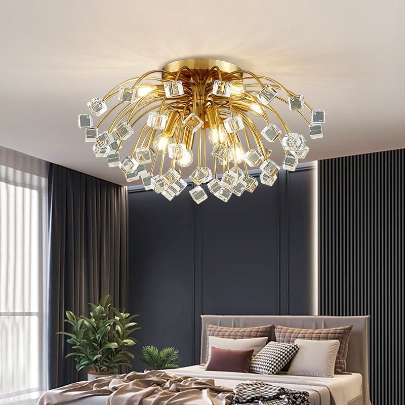 Modern Colorful Crystal Ceiling Chandeliers for Bedroom Living Room LED Round Ceiling Lamp (WH-CA-51)