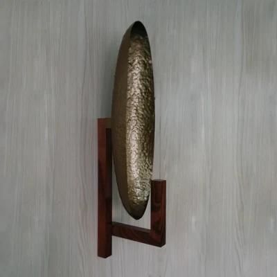 Metal Body in Wooden Finish and Metal Shade Wall Lamp.