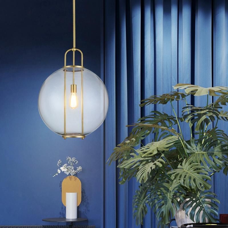 European Modern Living Room Bedroom Restaurant Hotel Model Room Bubble Ball Glass Pendant Light