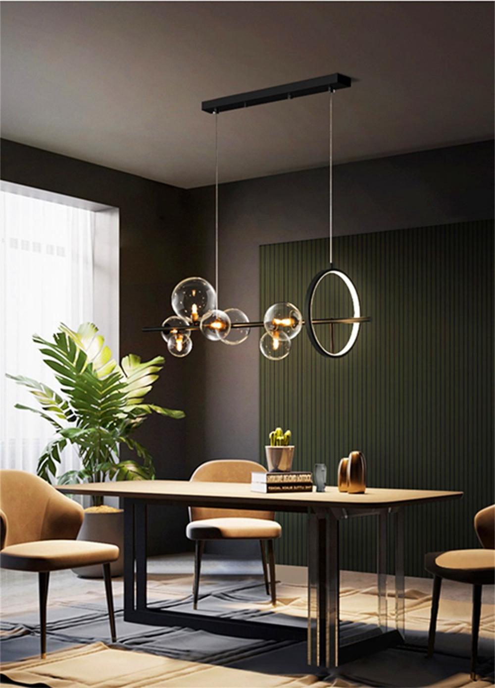 Nordic Creative Restaurant Chandelier Modern Simple Bar Front Desk Italian Designer Dining Room Glass Decorative Chandelier