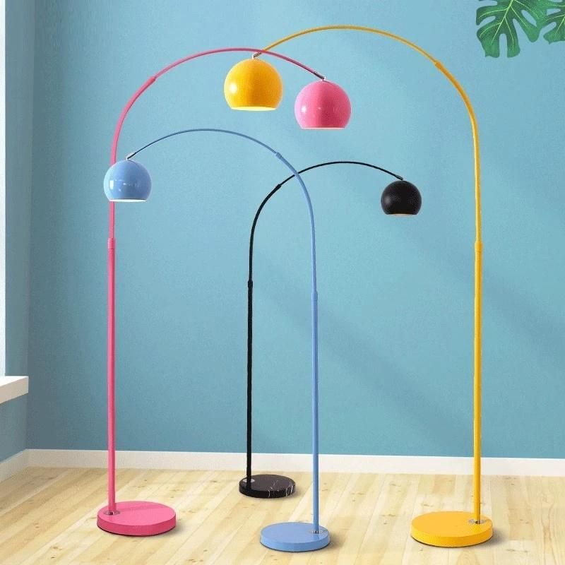 Macaron Floor Lamp Fishing LED Floor Lamp Dimmable Living Room Yellow Floor Lamp (WH-MFL-124)