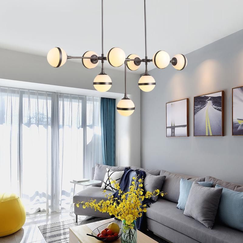 Modern Minimalist Creative Personality Ins Style Living Room Dining Room Glass Ball Chandelier Light Luxury Chandelier Home