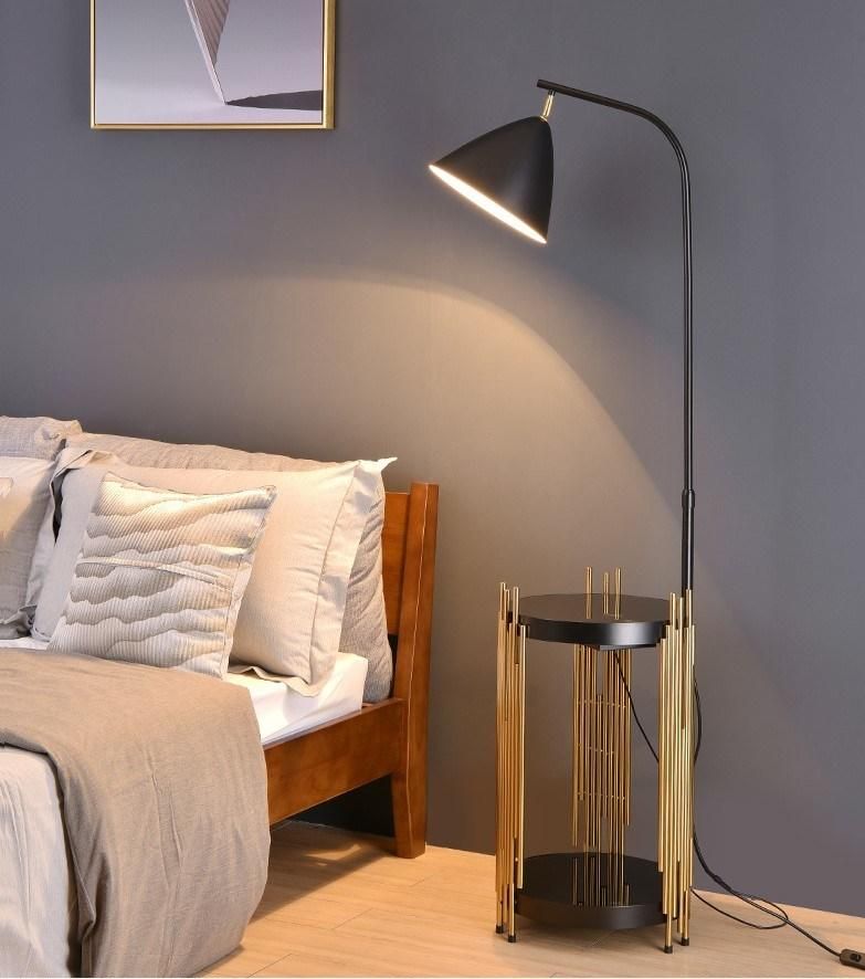 Floor Lamp Living Room High Grade Atmosphere with Wireless Charging Nordic Modern Villa Hotel Bedroom Study Vertical Table Lamp