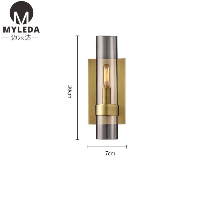 Simple Glass Art European LED Wall Light with Edison Bulb