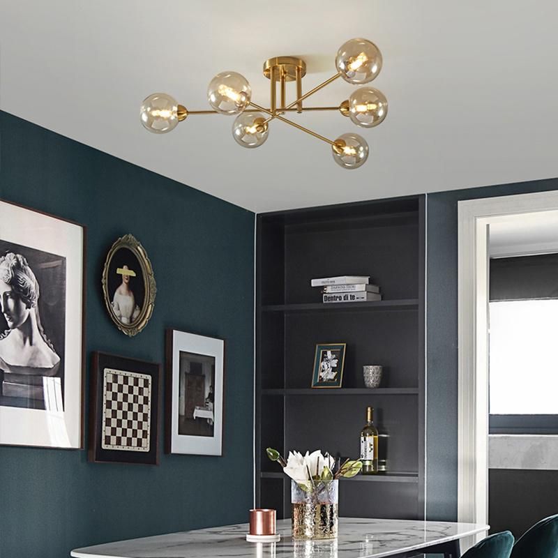Luxury Living Room Ceiling Light Glass Simple Modern Dining Room Light Creative Bedroom Lamp