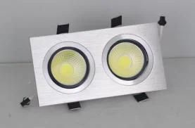 COB Ceiling Lamp 5Wps Brushed Silver Square Singlehead\Dualhead\Triplehead (black knife-type radiator) 3000k\6500k