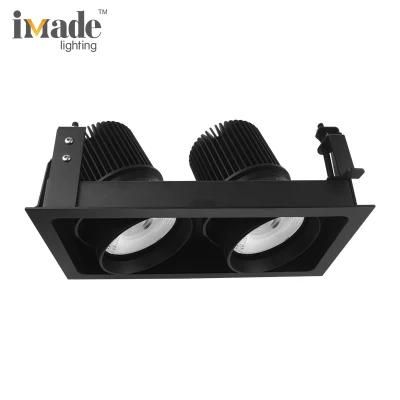 2X18W Double Head 2790lm 3000K 15deg 30deg 50deg Spotlight LED Downlight