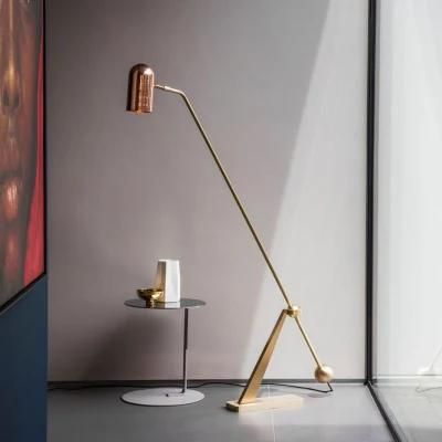 Modern Metal Brass Floor Lamp Living Room Bedroom Beside Gold Floor Lamp (WH-MFL-182)