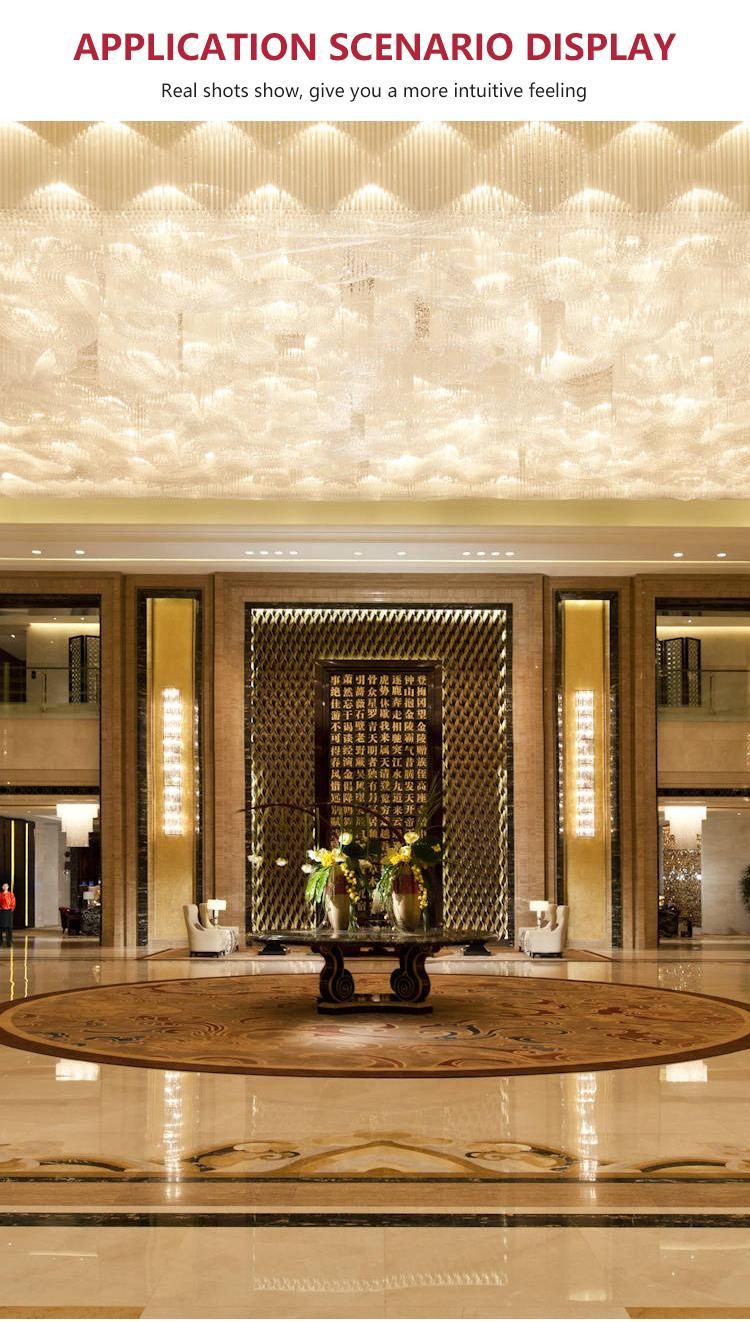 Modern Style Decoration Show Room Custom Project Luxury Glass LED Chandelier Lamp