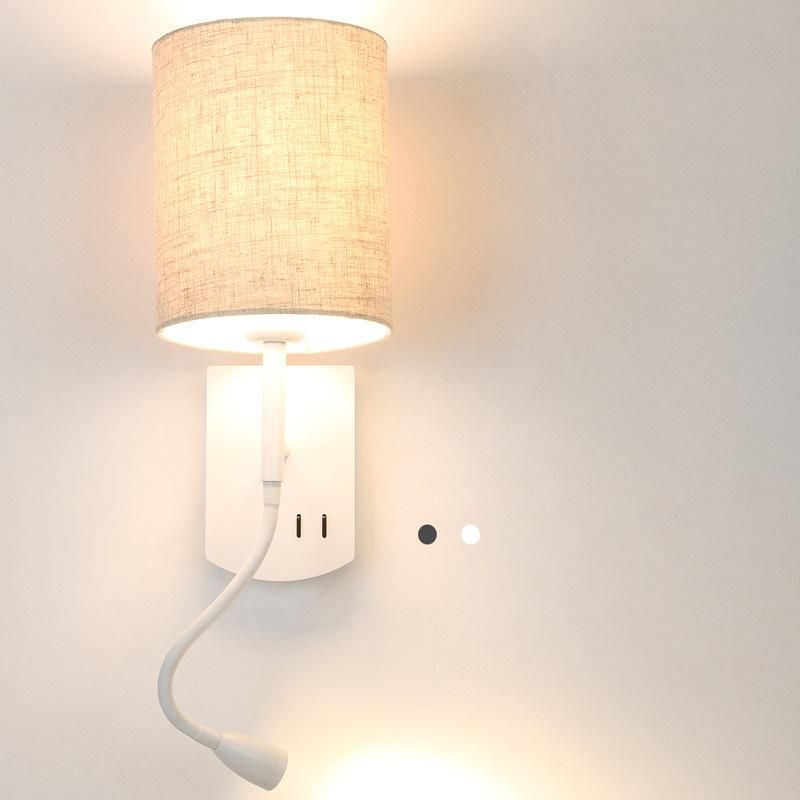 Bedside Reading Lamp Bedroom Wall Lamp Simple Modern Warm Hotel Personality Light