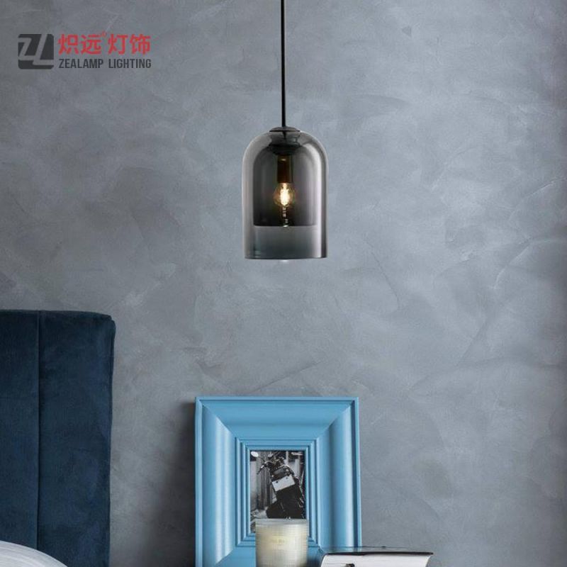 Modern Decorative Front Desk Smoky Glass Pendant Lighting for Bar