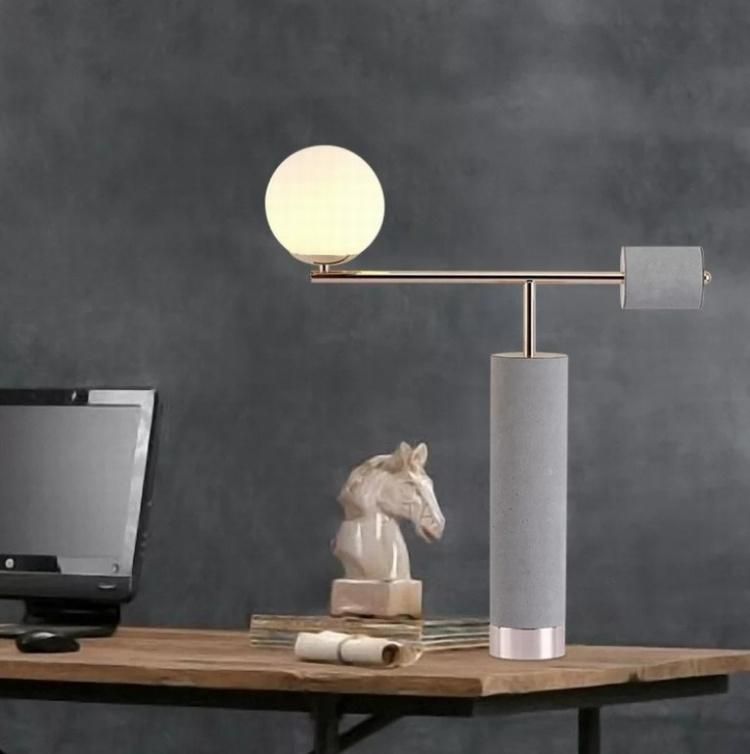 Post Modern Simple Design Cement Table Lamp for Home Decor