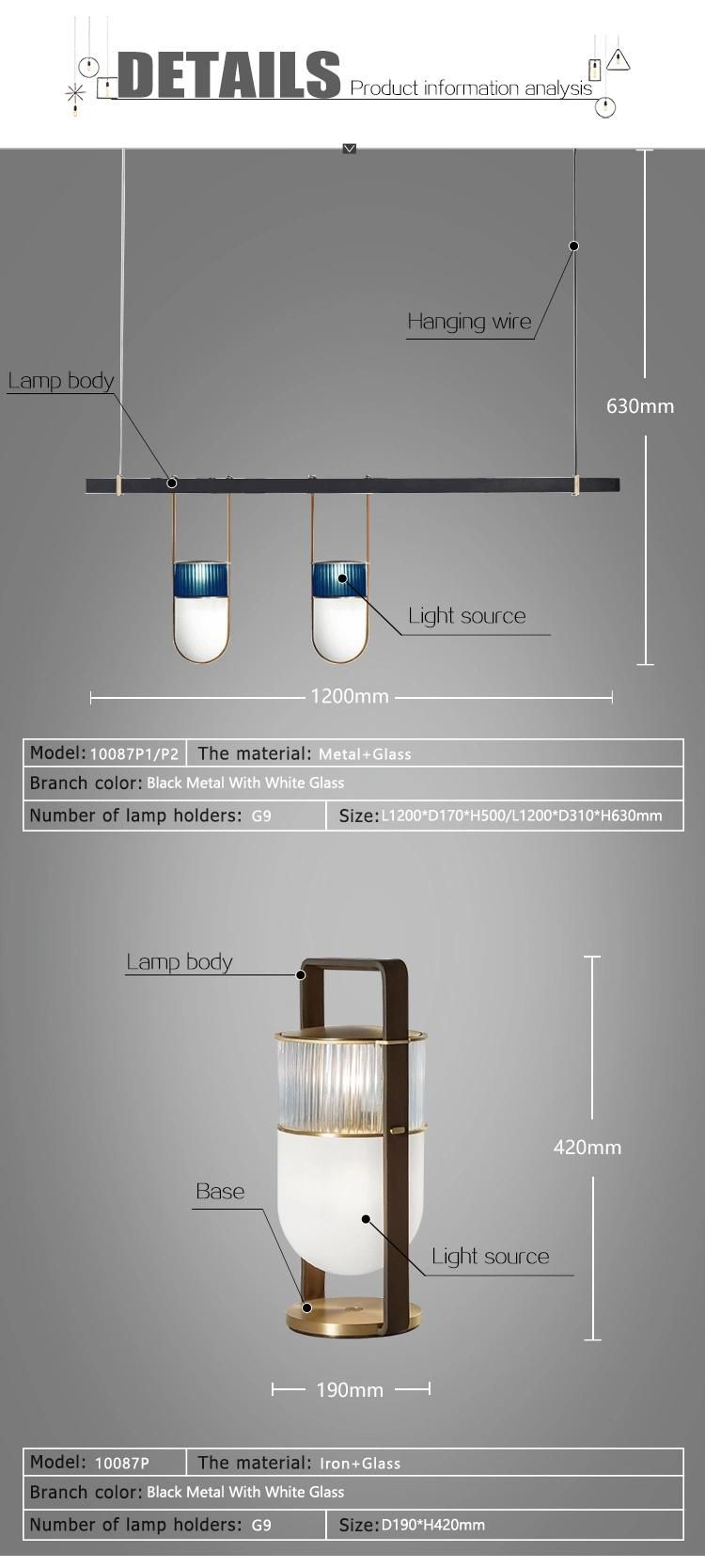 New LED Chandelier with Glass Pendant