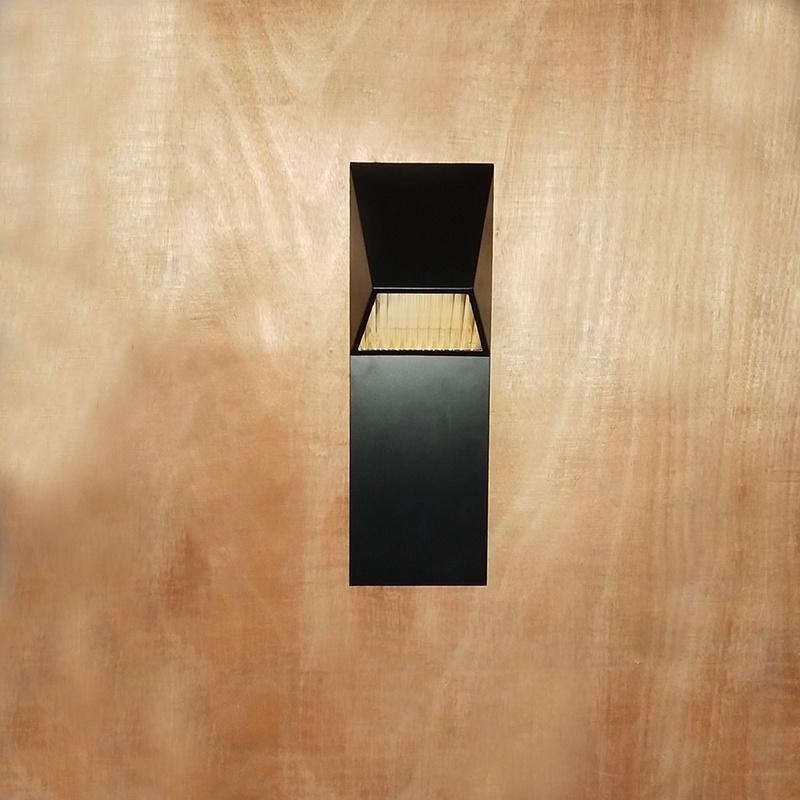 Striped Glass Electroplated Amber Shade and Metal Body Wall Lamp.