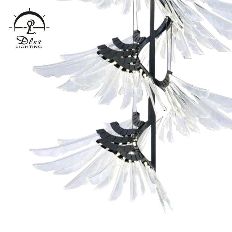 Creative Modern Wing Shape Hanging Lighting for Project Decorative LED Lighting