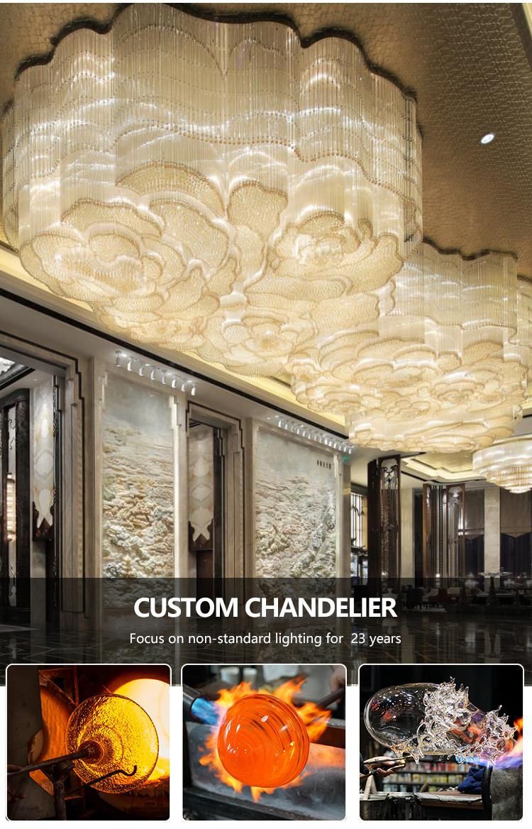Decor Luxury Hotel Lobby Show Room Large Vintage Modern Non-Standard Customization Chandelier Ceiling Light