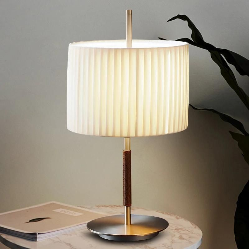 Round Circle White Shade Table Lamp Reading Lamp Bedside Lamp