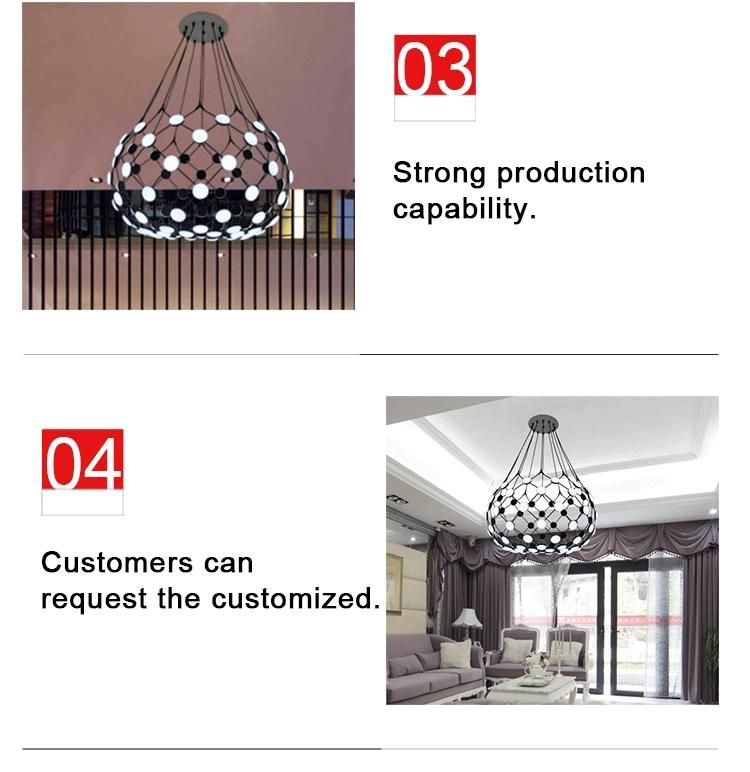 Modern Creative Acrylic LED Lighting Hotel Chandelier
