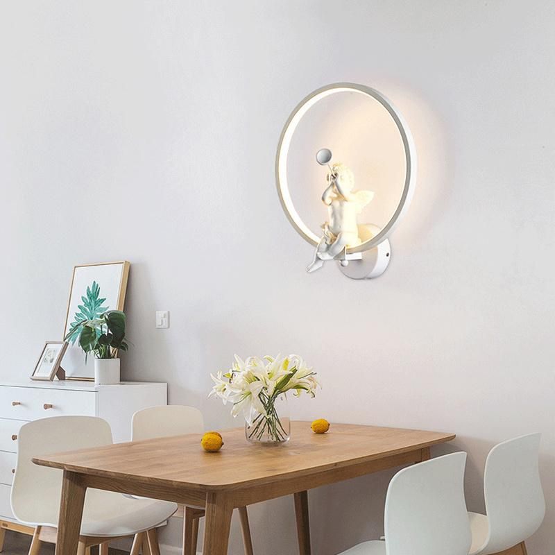 Round Angel Aluminum Decorative Interior Living Room Dining Room Angel Wall Lamp (WH-VR-18)