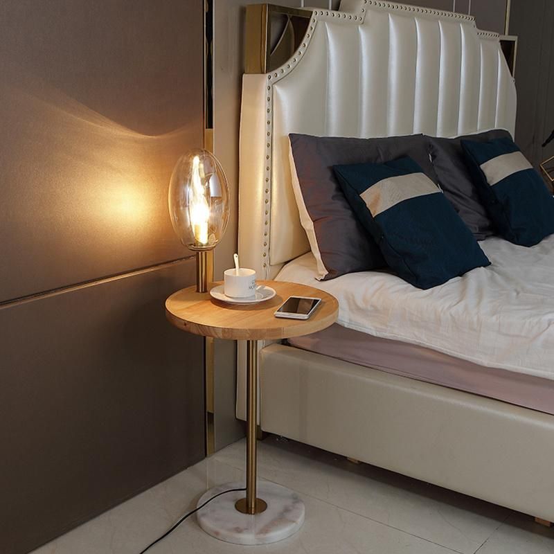 Light Luxury Sofa Side Bedroom Small Table Floor Lamp Bedside Living Room