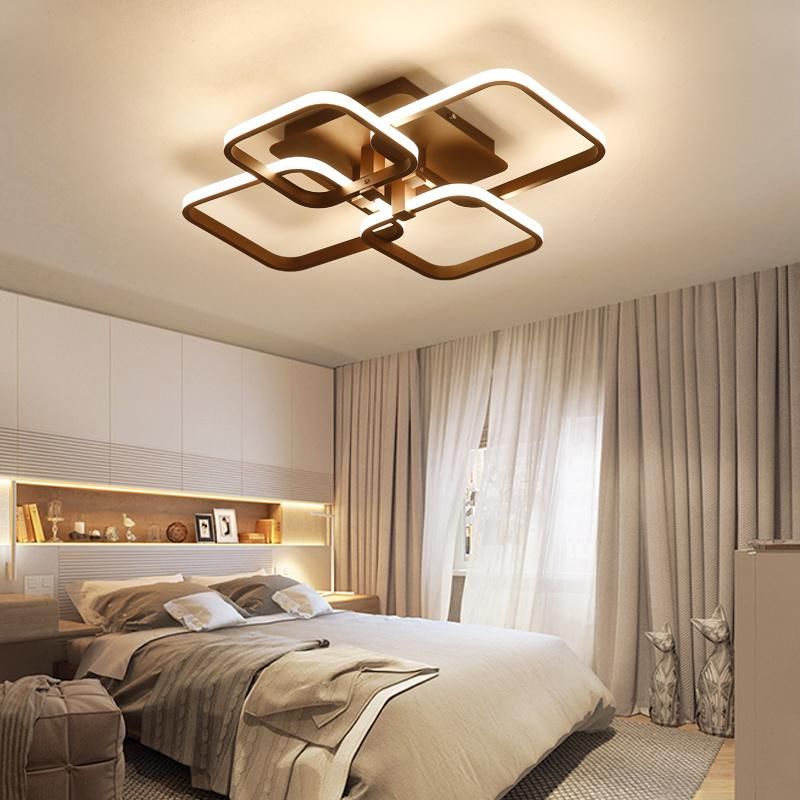 Rectangle Ceiling Lights Acrylic Lampshade Square Rings for Living Room Bedroom Home Ceiling Lamp (WH-MA-69)