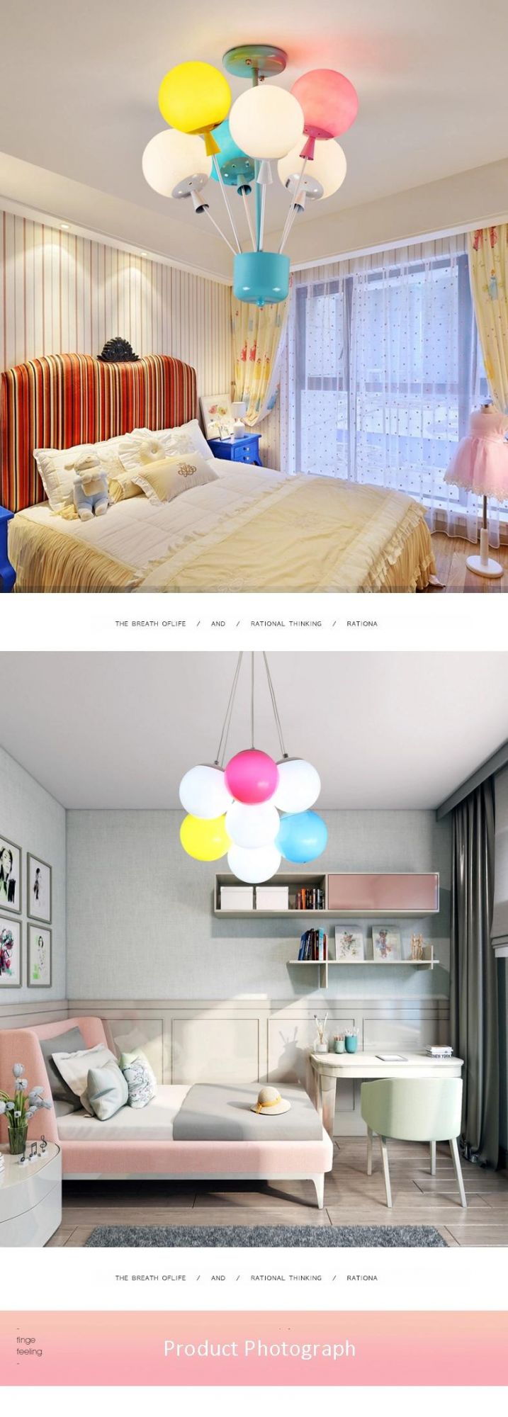 Balloon Fly House Color Nordic Simple Cartoon Children′s Room Chandelier (WH-MA-169)