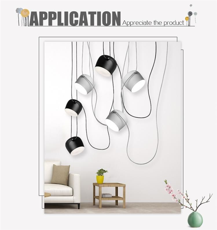 Modern Decorative Black LED Metal Shop Pendant Lamp