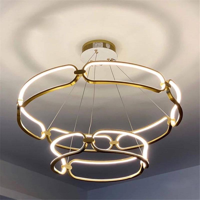 Modern Luxury LED Ceiling Chandelier Lighting Hanging Lights Ceiling Mounted Pendant Lamp for Living Room