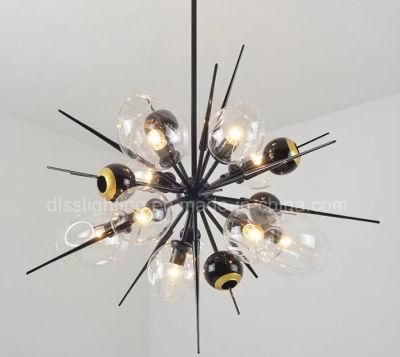 Newest Modern Simple Style Project Lighting Glass Ball Decorative Indoor Chandelier Lamp
