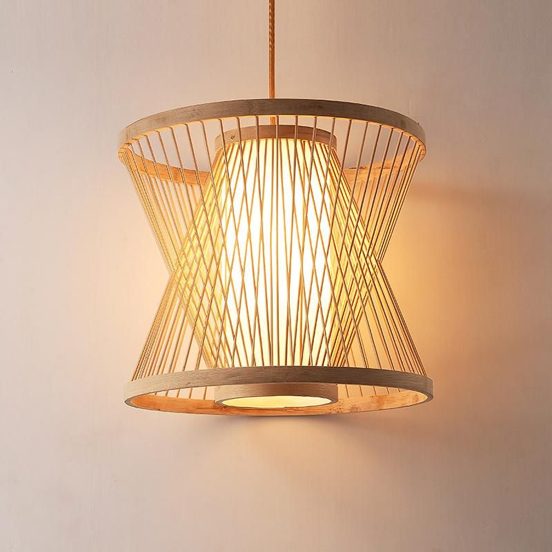 Wicker Pendant Lamp Shade for Kitchen Dining Room Lighting Fixtures (WH-WP-11)