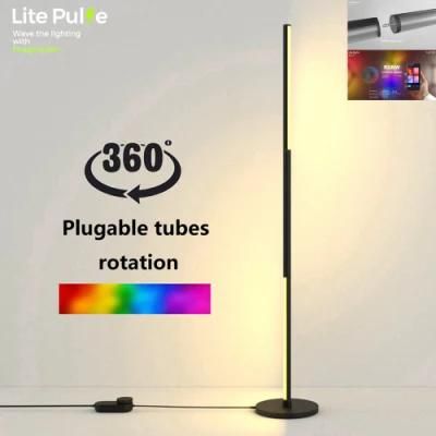Ilightsin 12W DIY RGBW Luminous Tube 360 Degree Rotation Restaurant Background Lighting LED Floor Lighting