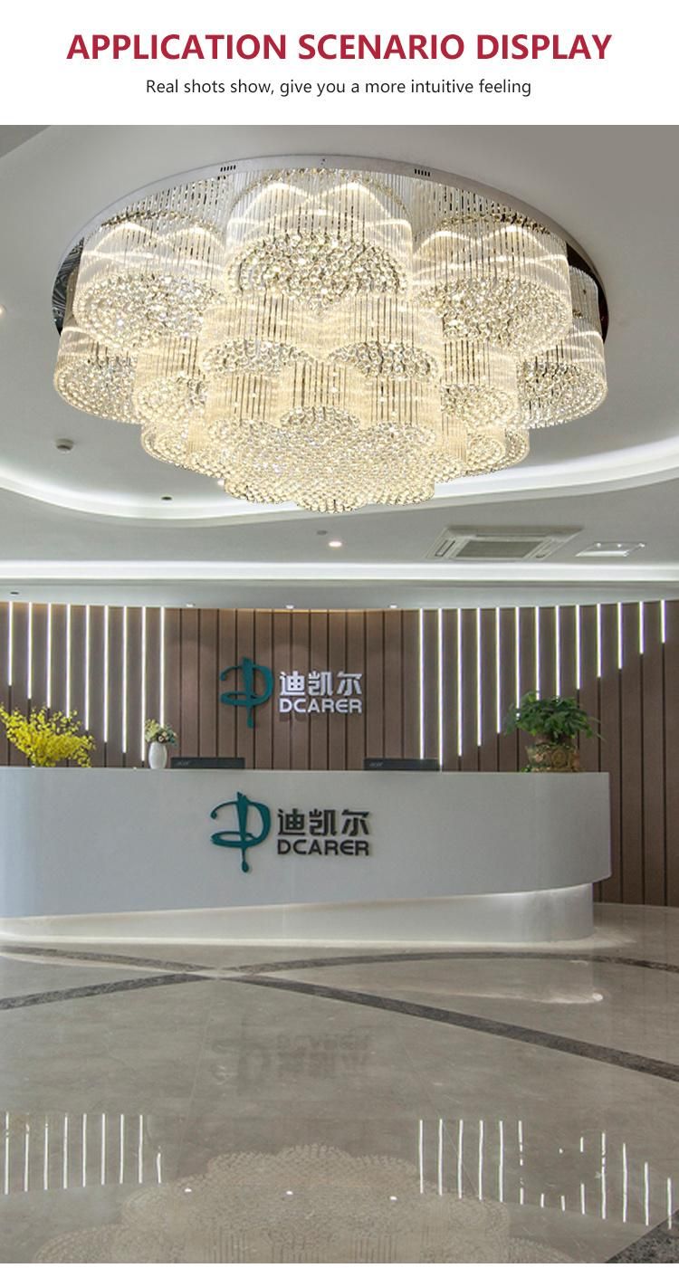 Modern Style Decoration Hotel Villa Banquet Custom Project LED Chandelier Ceiling Light