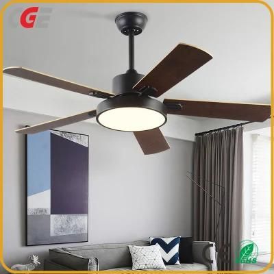 Cooling Fan Hotel Remote Motor Modern Wood Blade Ceiling Fan LED Light Ceiling Fan