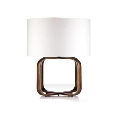 Modern Bedside Metal Desk Table Lamp in Bronze