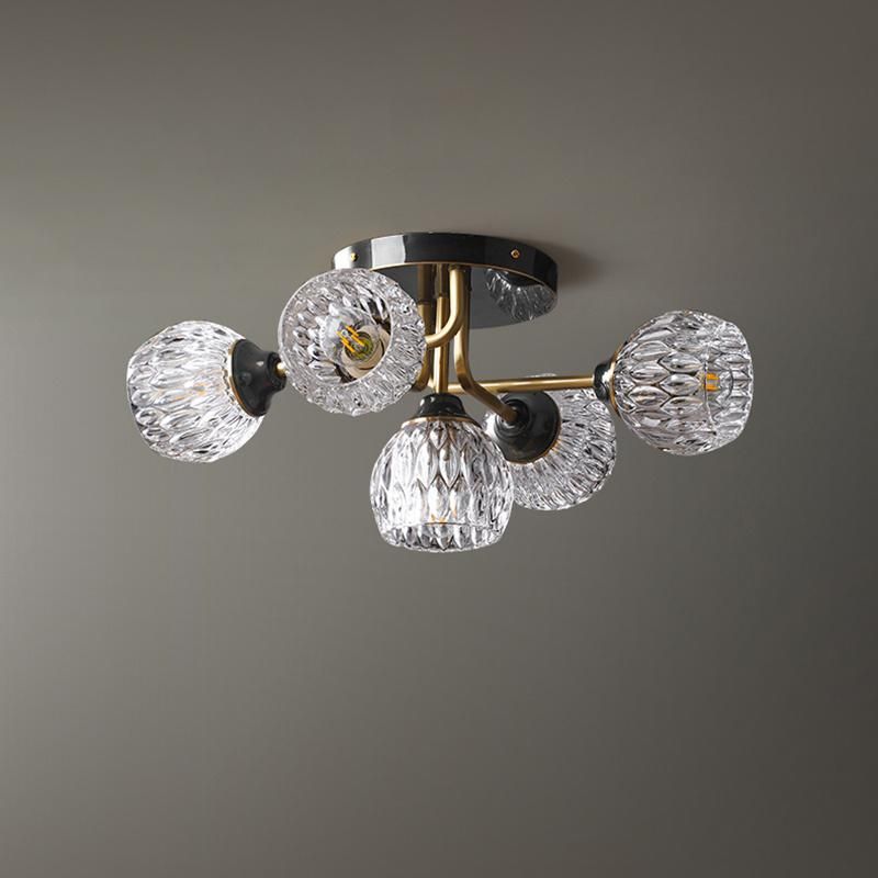 Ceiling Light Postmodern Copper Light Luxury Creative Living Room Light Simple Bedroom Lamp