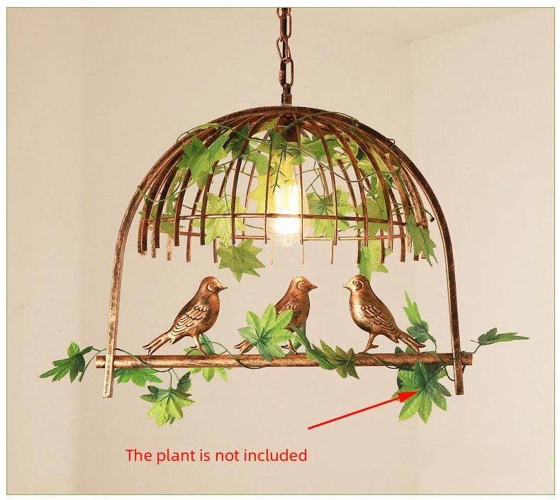 Nordic Bird Chandelier Bedroom Amercian Country Drop Light Kitchen Restaurant Cafe Cage Chandelier (WH-VP-115)