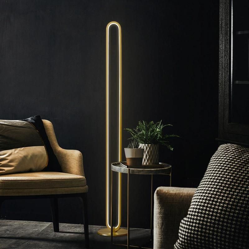 Modern Minimalist Floor Lamp Living Room Bedroom Office Lamp LED Atmosphere Floor Lamp Line Light