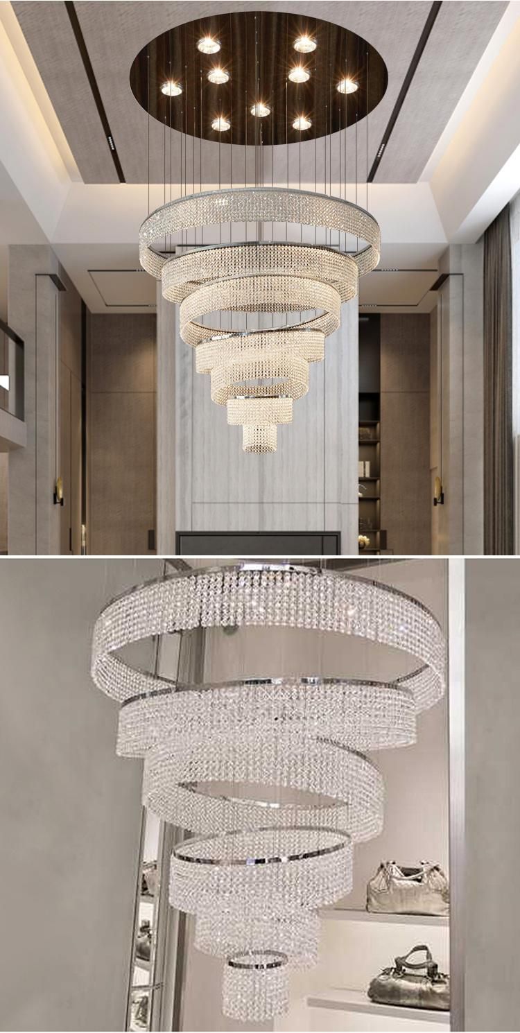 New Listed Decorative Show Room Hotel Lobby Crystal Modern Luxury Custom Chandelier Light