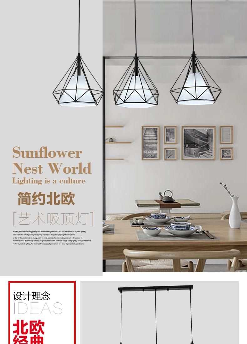 Modern Indoor LED Home Decoration Ceiling Lamp Simple Fashion Pendant Bar Lighting