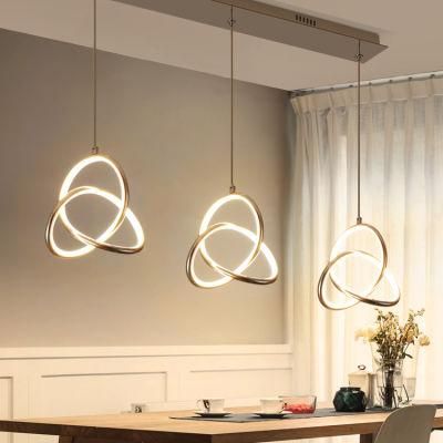 Modern Minimalist Living Room Hanging Ring LED Restaurant Bar Creative Chandelier