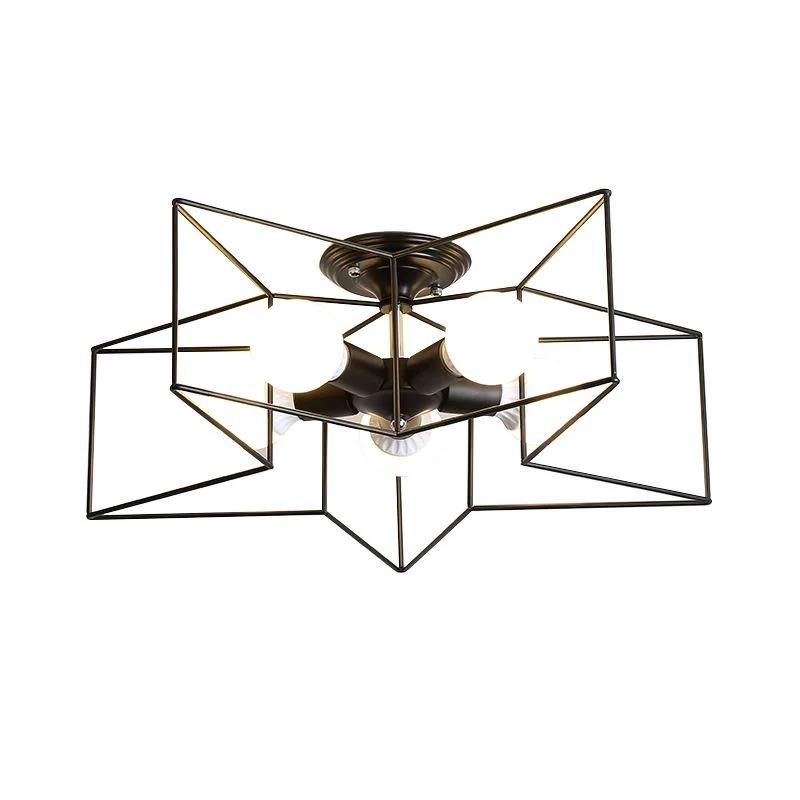 Industrial Cage Retro Ceiling Lights Fixtures for Hallway Bedroom Indoor Lighting (WH-LA-19)