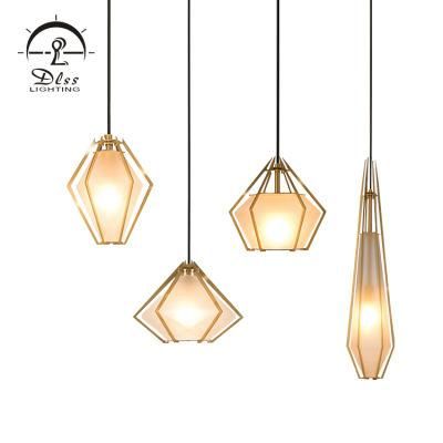 Milano Designer Diamond Shape Long Glass Suspension Lighting