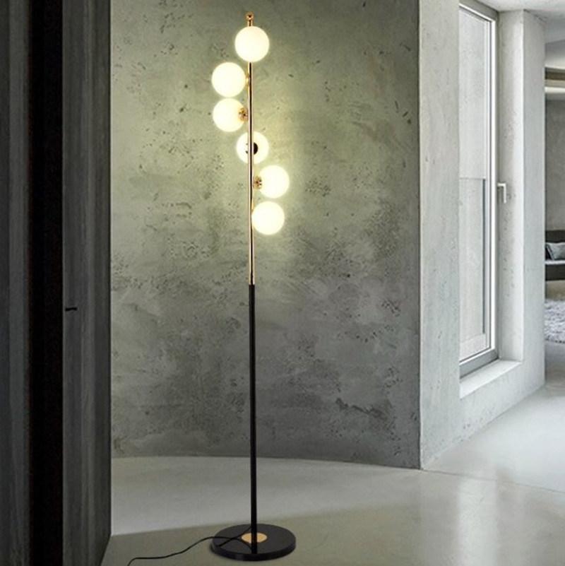 European Modern Simple Floor Lamp Living Room Glass Ball Living Room Floor Lamp (WH-MFL-22)