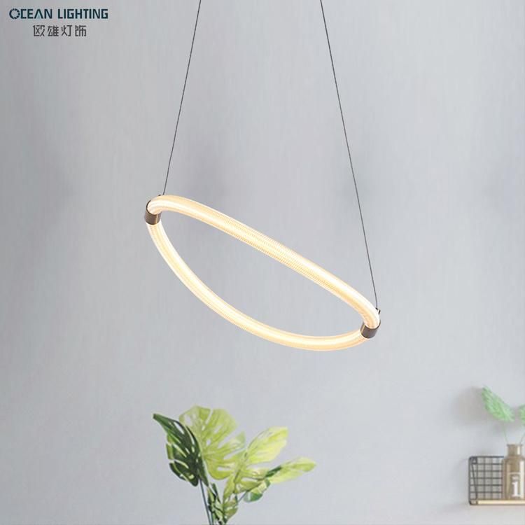 Contemporary Minimalist Kitchen Dining Linear Hanging LED Lights Pendant Modern