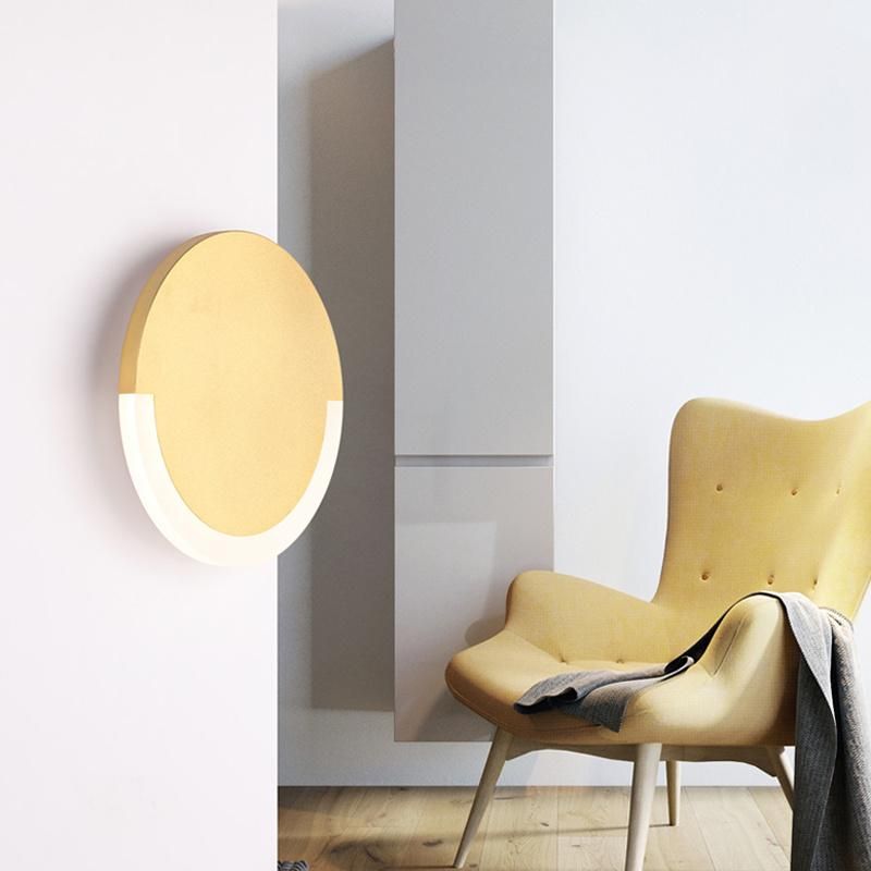 Simple Modern Bedside Light Creative Personality Circular Living Room LED Decorative Wall Lamp