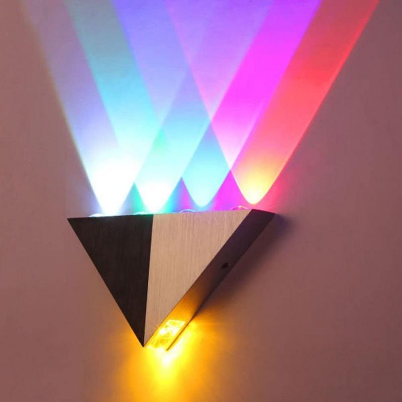 Modern Triangle 5W LED Wall Sconce Light Fixture Indoor Hallway up Down Wall Lamp Spot Light Aluminum Decorative Lighting for Theater Studio Restaurant Hotel