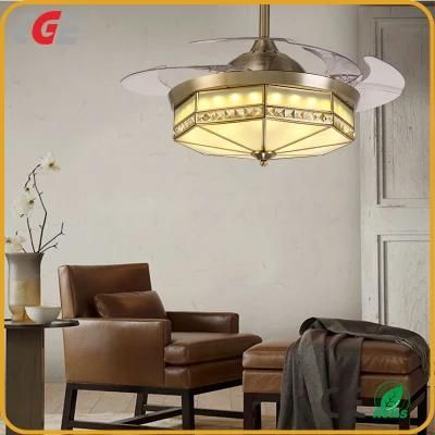 Home Appliance Fans 4 Blades 42inch Decorative Lighting Soundless Ceiling Fan with LED Light