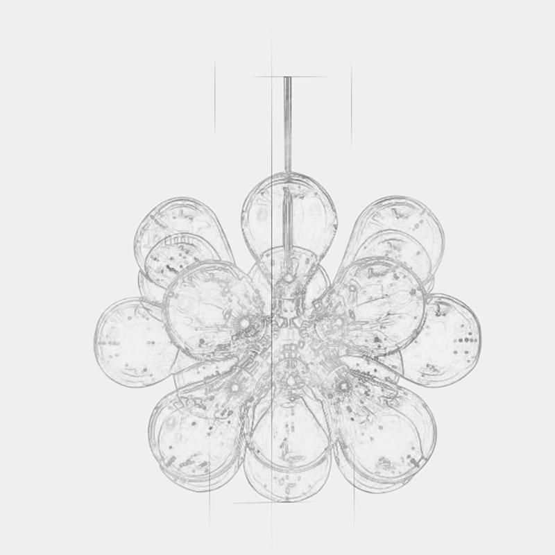 Bulb Creative Crystal Chandelier restaurant Bedroom Dining Room Pendant Lamp