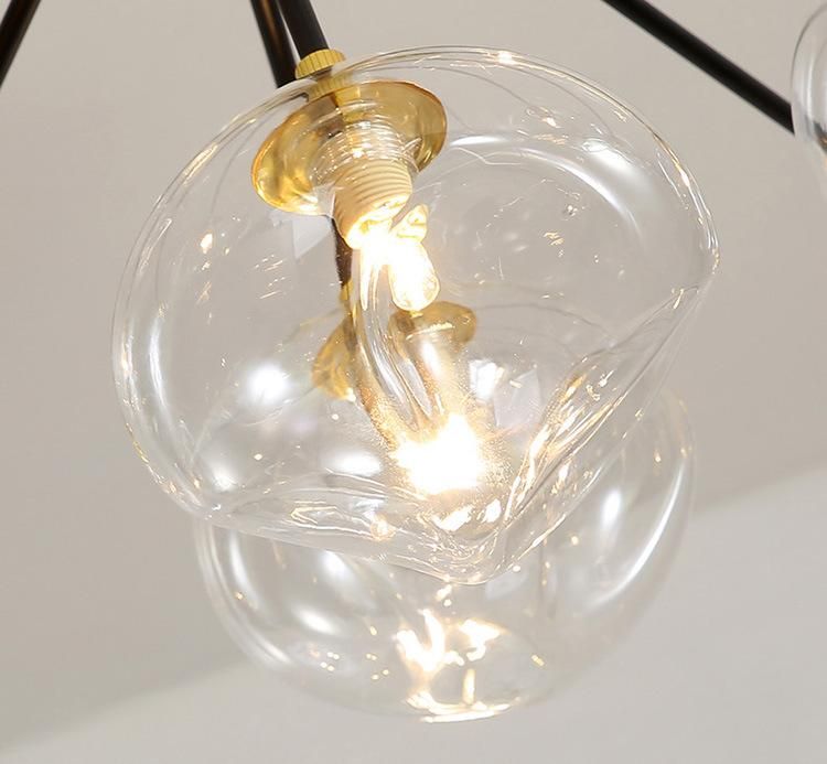 Hollow Metal Chandelier Modern Light Bulbs